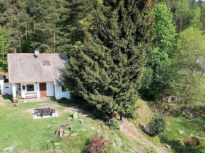 Cosy small holiday home at the edge of the forest with a magnificent view Malá Skála